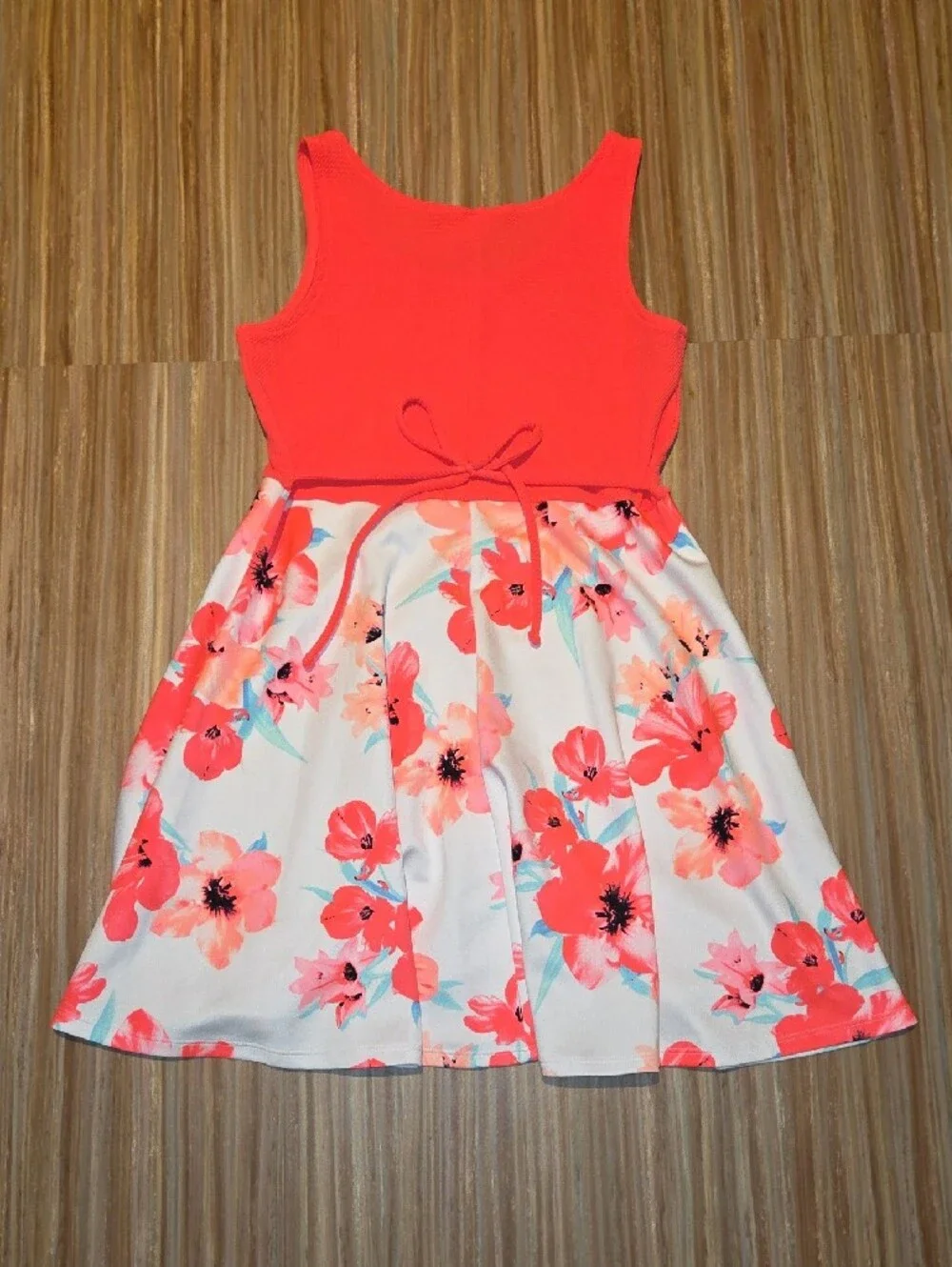 Justice Coral Tank Floral Skater Dress